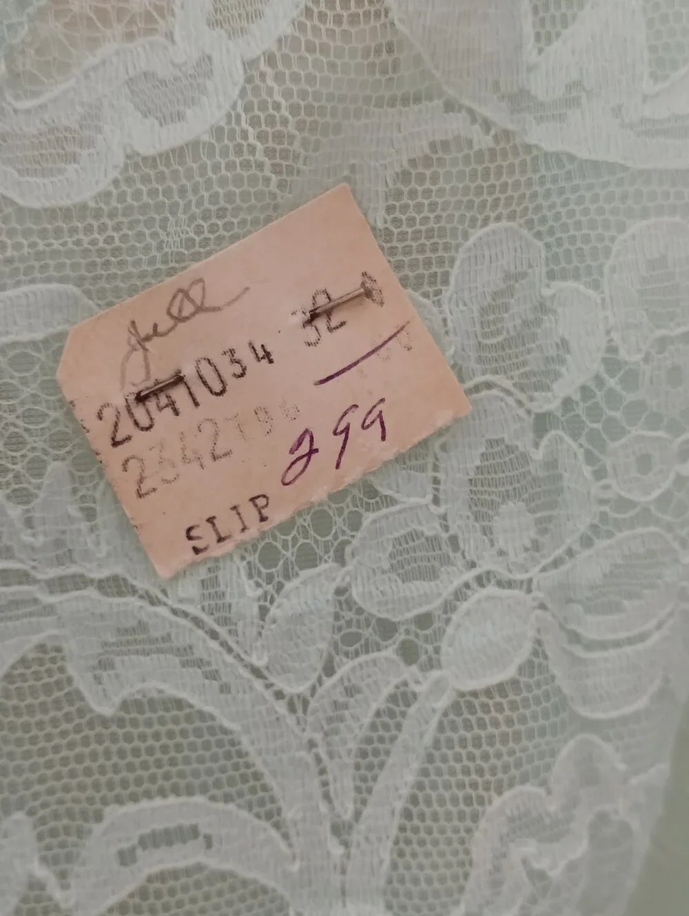STUNNING, UNWORN, NWT MINT GREEN " VANITY FAIR" MYLON AND  LACE FULL SLIP! - Picture 6 of 16